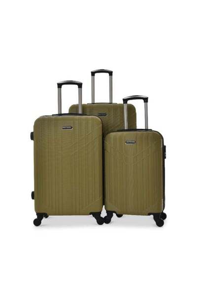 New Travel 3-Piece Trolley Luggage Set, Hard ABS Shell, 360° Spinner Wheels, ...