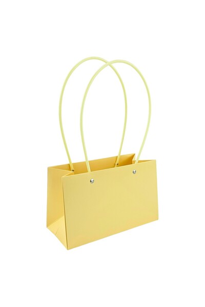 OEM Set de 10 Pungi de Flori Hârtie Galbene 13x22x10 cm