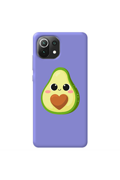 Other Xiaomi Mi 11 Lite Baby avocado Purple Colored Silicone TPU Θήκη