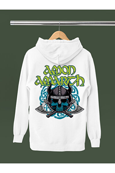 MAGORS سترة روك قطنية مطبوعة بأكمام طويلة وثلاث خيوط من AMON AMARTH