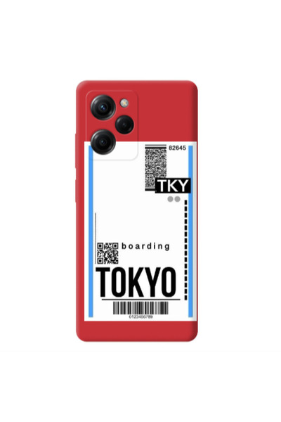 Other Xiaomi Poco X5 Pro Tokyo Boarding Red Colored Silicone TPU Θήκη