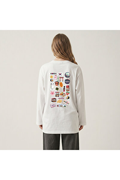 Grafftee Clothing Nubarco White Oversize Wide Cut Long Sleeve 100% Cotton Sum...