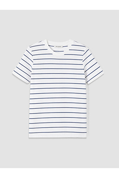 LC Waikiki Nevavm 100% Cotton Striped Women's T-Shirt with a Difference