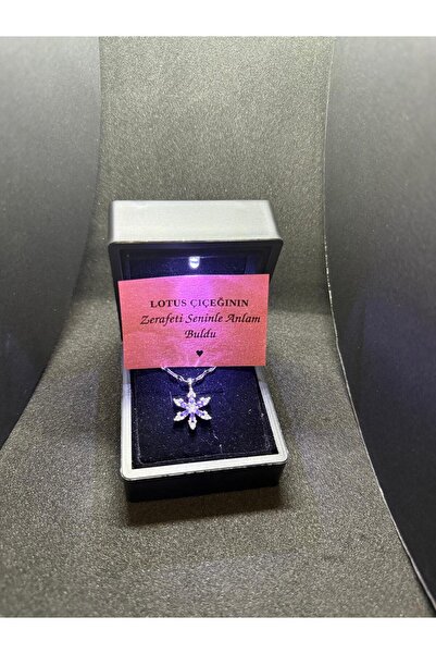HKN AVM ACCESSORİES Işıklı Hediye Kutulu Kadın Kolye Ametis Taşlı Gümüş Renk Çelik Kolye Kararmaz Kolye Bereket kolye 14 Şubat Sevgililer günü hediyesi Doğum Günü Hediyesi Sevgiliye Hediye advent calendar