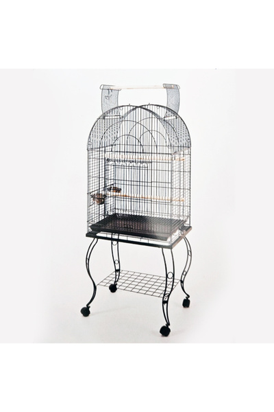 Qh Pet Cage SPT-GLD Sehpalı Papağan Kafesi Dövme Demir (63 x 44 (231216) x 137)