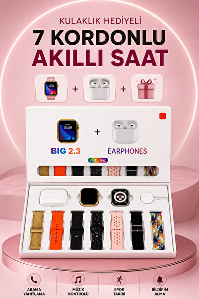 Genel Markalar Akıllı Saat Bluetooth Kulaklık Hediyeli Bildirim Görme Sesli G...