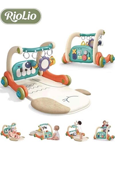 Riolio 2 in 1: Play Mat and Gym for Children, Baby Toys with Kick and Play Pi...