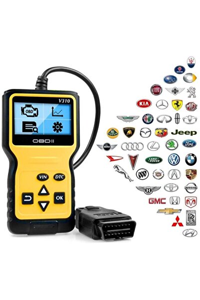 Arabest قارئ رموز أعطال السيارات، ماسح OBD2 طراز V310، أداة تشخيص المحرك لجمي...