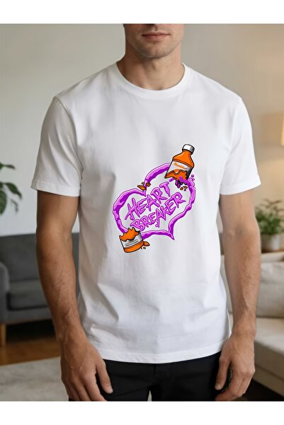 BASEPULSE Heart Breaker Graphic T-Shirt - Lightweight 180G Soft Tee Summer Ev...