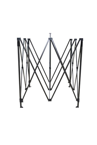 Rao Cadru Metalic Pliabil pentru Cort Pavilion, din Metal, Negru
