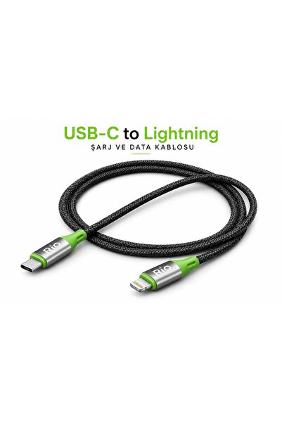C608 USB-C to Lightning PD 27W Hızlı Şarj ve Data Kablosu 1 Metre Örgülü Kablo