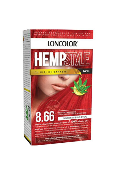 Loncolor Expert Vopsea Permanenta pentru Par HempStyle, nuanta 8.66 rosu intens