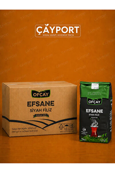 Ofçay Efsane Siyah Filiz Çay 500 Gr x 24 Adet (12 Kg Koli)