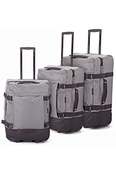 Benzi Set de trolere 3 piese, 2 roți, Poliester, BZ 5850, Gri