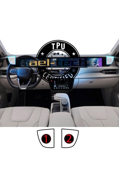 Oroel Togg T10F/T10X Right and Left Piano Black Tpu Protective Set of 2 2023-...