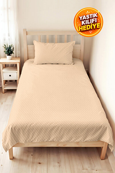 Evimde Bambaşka Cream Minimal Young Room Single Pique Set - Beige Quilted 160...