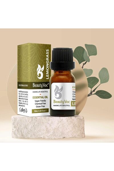Beauty Voc Organic and Herbal Oils, 10 Ml - Lemongrass Oil