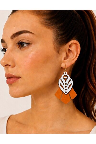 ROKH Women's Design Natural Handmade Wooden Authentic Earrings