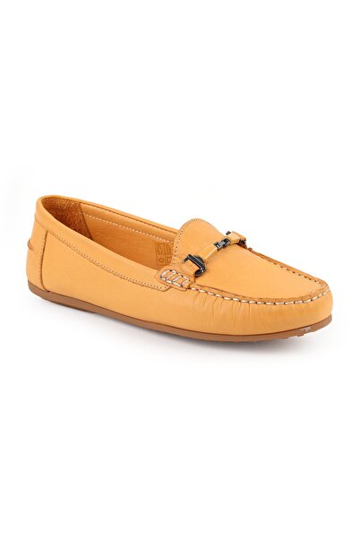 Libero Women's Loafer Shoes Antique Look Metal Buckle Moccasin Stitched Flexi...