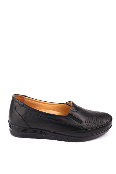 Walkenzo 4566 Women's Orthopedic Rubber Sole Leather Shoes