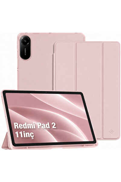 UnDePlus Xiaomi Redmi Pad 2 11inç 2025 Kılıf Flip Cover Kalem Bölmeli PC Case