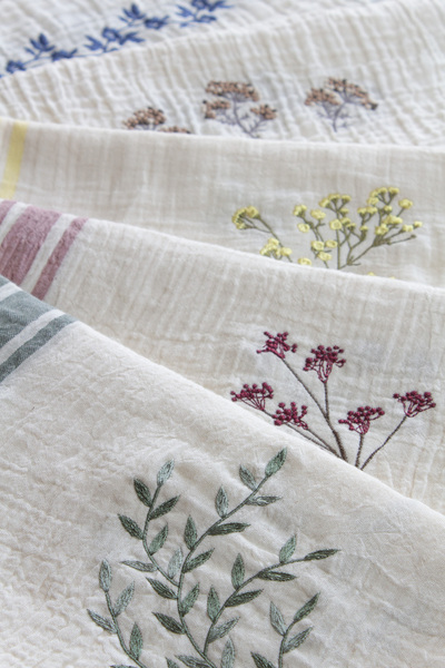 luxtex Decorative Embroidered Muslin Runner Tablecloth 50 X 150 cm