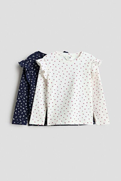 H&M قطعتان من الملابس العلوية ذات الحواف المزينة بالكشكشة