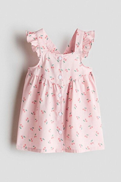 H&M Flounce-trimmed cotton dress