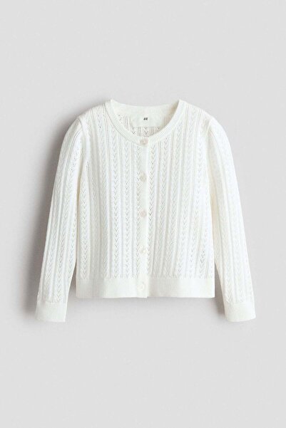 H&M Pointelle-knit cotton cardigan