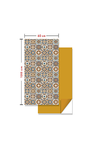TİNK Kendinden Yapışkanlı Fayans Kaplama PVC Karo Fas 019 Desen 60x120 Cm (7 ...