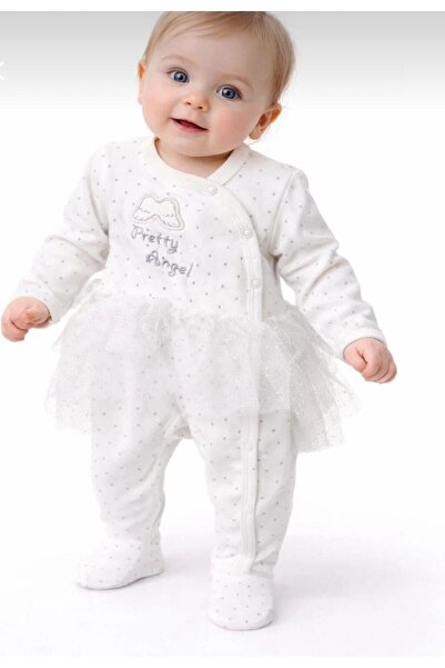 aykidsclup Embroidered Tulle Baby Girl Romper – 100% Cotton, Stylish and Eleg...