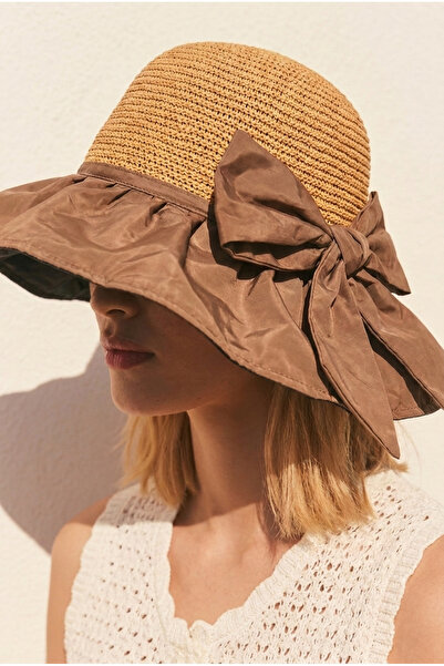 Katia&Bony Women's Elastic Camel Visor Hat
