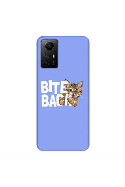 Other Xiaomi Redmi Note 12s bitte back cat Light Purple Colored Silicone TPU ...