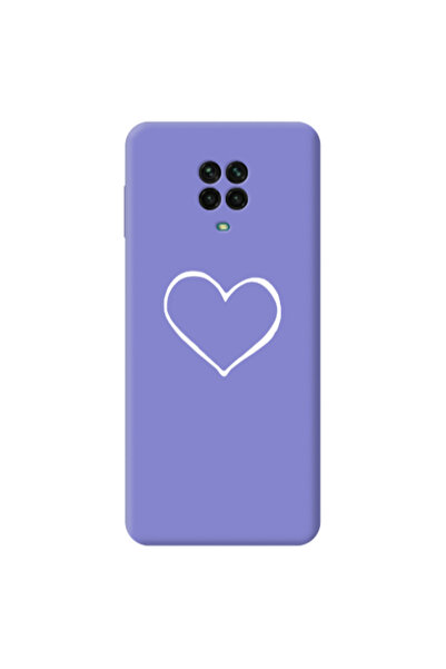 Other Xiaomi Redmi Note 9 Pro White heart Purple Colored Silicone TPU Θήκη