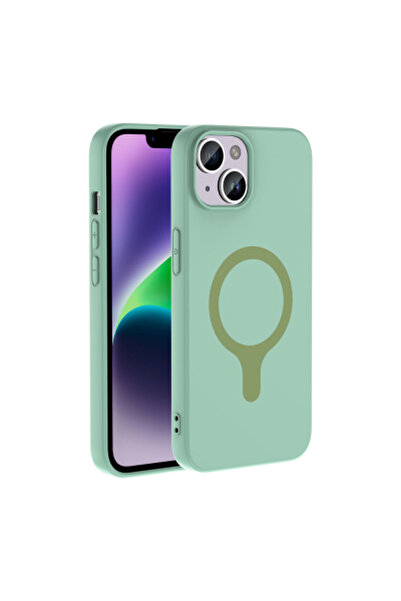 halkhouse İphone 13 Kılıf Kamera Korumalı M-Safe Şarj Özellikli Kadifemsi Mat...