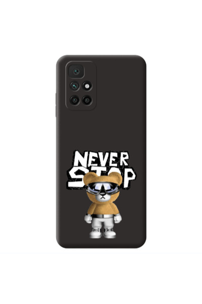 Other Xiaomi Redmi 10 2022 Never stop Black Colored Silicone TPU Θήκη