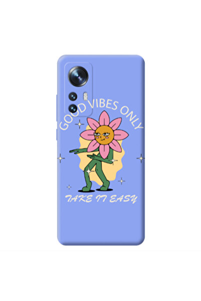 Other Xiaomi Mi 12 Good Vibes Only Light Purple Colored Silicone TPU Θήκη