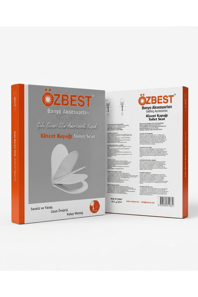 KAVİTİCARET ÖZBEST Gala Süvari Slim Klozet Kapağı – D Şeklinde, Soft Close Yavaş Kapanır, Kolay Montaj, Beyaz