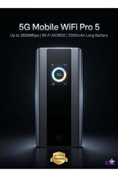 STC 5G Mobile WIFI Pro 5 Router, Dual-band, Nano SIM, WiFi 6 AX3600 Touchscre...