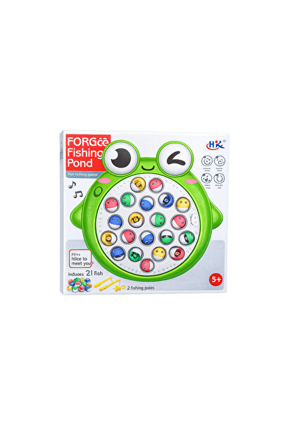 hik لعبة صيد الأسماك الموسيقية للأطفال طراز Frog Fishing Pond - بركة الضفدع ا...