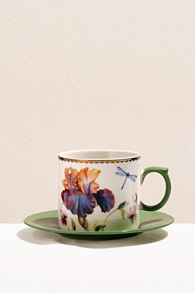 Paşabahçe Flora Porselen Çay Fincanı Mor, Çay Fincanı, 1 adet