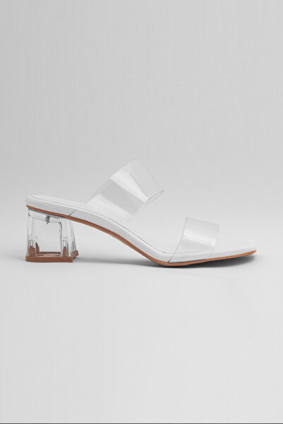 Mamito Ayakkabı Bln 222 Transparent Heeled Slippers