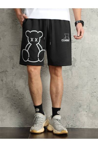 JANTIL MODA Μαύρο σορτς της συλλογής Unisex Sportswear 👕