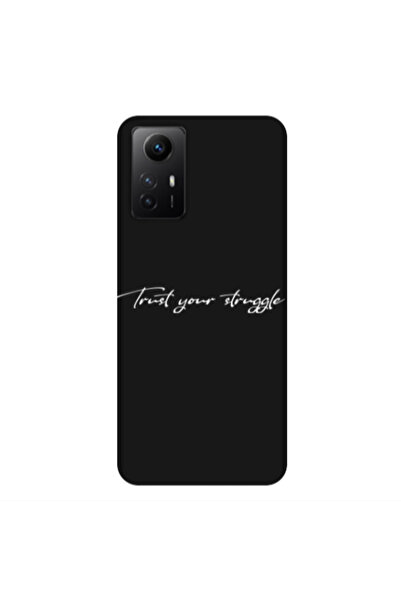 Other Xiaomi Redmi Note 12s Trust your struggle Black Colored Silicone TPU Θήκη