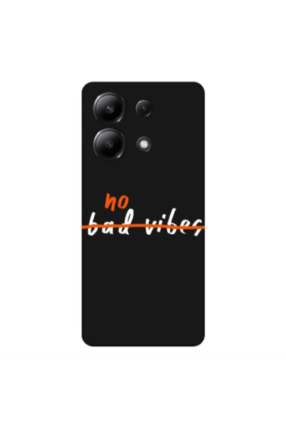 Other Xiaomi Redmi Note 13 4G No bad vibes 2 Black Colored Silicone TPU Θήκη