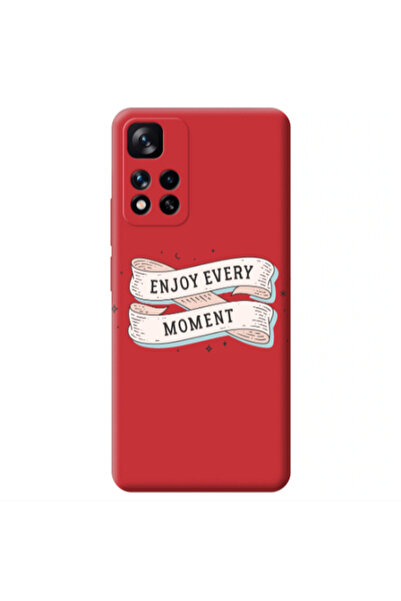 Other Xiaomi Redmi Note 11 Pro 5G Enjoy Every Moment 2 Red Colored Silicone T...