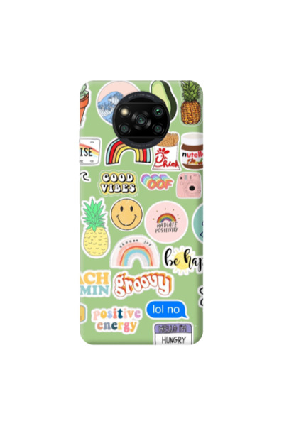 Other Xiaomi Poco X3 /X3 Pro Good vibes Light Green Colored Silicone TPU Θήκη
