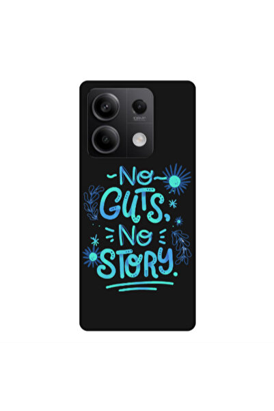 Other Xiaomi Redmi Note 13 5G No guts no story Black Colored Silicone TPU Θήκη