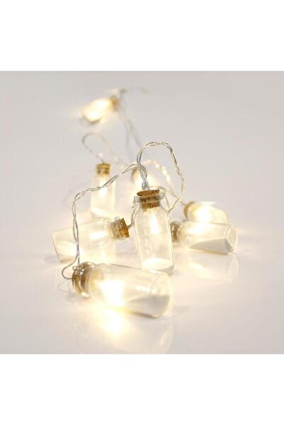 EUROLAMP 10 Φωτάκια LED με μπαταρία, 3xAA, Θερμό Λευκό, με μπουκάλια άμμου, I...