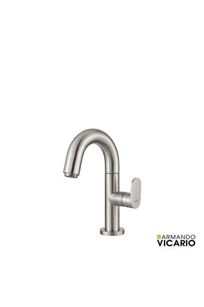 VICARIO Μπαταρία Νιπτήρα με Βαλβίδα Clic-Clac Slim Inox 500010-110